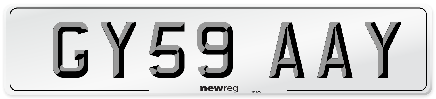 GY59 AAY Number Plate from New Reg
